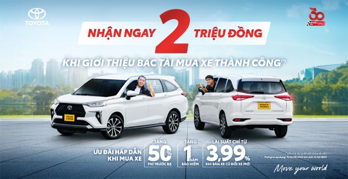 Giới Thiệu Mua Xe Toyota – Bác Tài Nhận Ngay 2 Triệu Đồng Tại Toyota Bắc Giang
